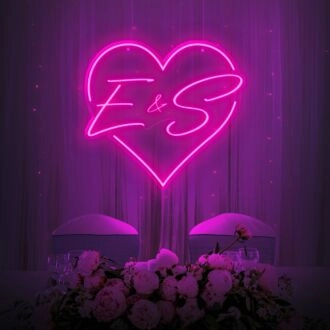 Customized Initials Heart Neon Sign