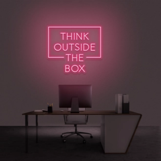 Think Outside The Box Neon Sign