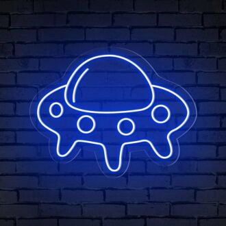 Brighten Your Kid's Room or Add Flair to Theme Parties with the Ufo Cute Space Neon Sign.