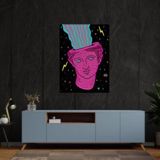 Transform Your Space: Head Of Acid Ancient Led Uv Neon Sign for Home Decor, Office Vibes, and Bar Ambiance.