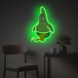 Vervollkommnen Sie Ihren Raum: Patrick Ghost LED Neon Acrylkunstwerk für Heim-, Büro- und Bar-Atmosphäre.