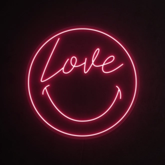 Smiley Love Face Neon Sign
