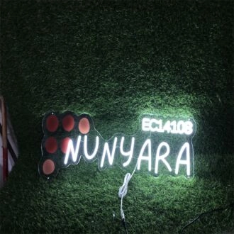 Nunyara EC14108 Custom LED Neon Sign: Brightening Weddings, Bars, and Home Spaces with Personalized Glow.