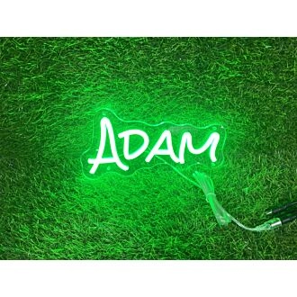 Brighten Up Any Space: Adam Greet LED Neon Sign, Perfect for Home Decor, Office, Storefronts, and Celebrations.