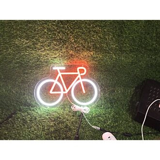 Bringen Sie Schwung in Ihren Raum: LED-Neonschild mit Fahrradumriss für Heimdekoration, Bars und Schaufenster.