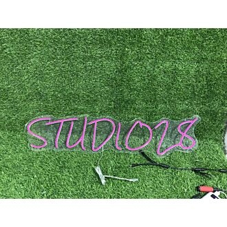 Brighten Up Your Space: Studio 28 Pink LED Neon Sign for Home Decor, Office Vibes, and Party Ambiance.