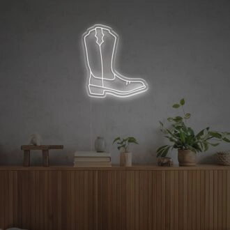 Brighten Up Your Western Themed Party or Country Home with the Cow Boy Boots LED Neon Sign.