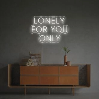 Bring romance to weddings, bedrooms, and date nights with the Lonely For You Only LED Neon Sign.