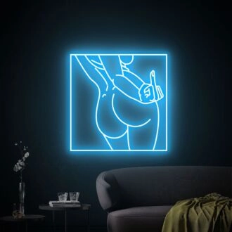 Beleuchten Sie Ihren Raum mit Attitüde - Bad Bitch Neonzeichen Mittelfinger Neonzeichen, perfekt für Wohnkultur, Bars und Partys.