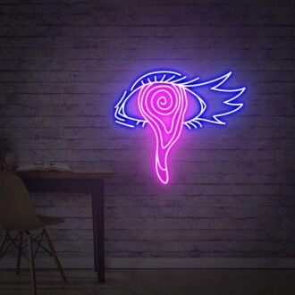 Verschönern Sie Ihren Raum: Auge Neon Schild Glückszeichen Neon Dekorationen - Perfekt für Zuhause, Büro, Bars und besondere Anlässe.