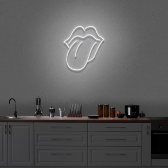 Lippen & Zunge Neon Schild