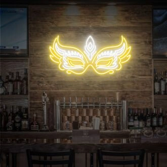 Enhance Your Party, Wedding, and Bar Ambiance with the Party Neon Sign Makeup Party Mask Neon Neon Sign.