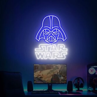Bring the Force to Your Space: Starwars Neon Sign Size and Color, Perfect for Game Rooms, Home Cinemas, and Theme Parties Decor.