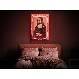 Bringen Sie das ikonische Lächeln in Ihren Raum: Mona Lisa Wand-Schild Neon-Kunstdruck Pop-Art LED UV Neon-Schild - Perfekt für Cafés, Kunststudios und eklektische Wohnkultur.