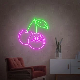 Verschönern Sie Ihren Raum mit einem niedlichen Kirsch-LED-Neonschild für Schlafzimmer, Party und Wohndekoration.