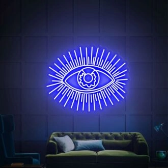 Fügen Sie Ihrer Halloween-, Bar- und Partyatmosphäre mit der grünen LED-Neonzeichen-Dekoration des bösen Auges einen geheimnisvollen Glanz hinzu.