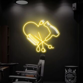 Erhellen Sie Ihren Salon oder schaffen Sie ein stilvolles Ambiente zu Hause mit dem LED-Neonschild Friseur Salon Led-Licht.