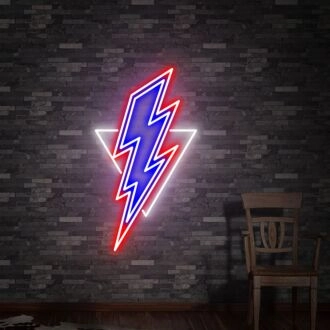 Bringen Sie Licht in Ihren Raum: Verwandeln Sie Ihr Schlafzimmer, Büro oder Ihre Party mit der Lightning LED Neon-Wanddekoration für einen trendigen Wohnmodestil.