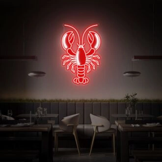Verbessern Sie Ihr Meeresfrüchte-Dining-Erlebnis mit einem Lobster UV LED Neon Schild, perfekt für Restaurants, Bars und die heimische Küchendekoration.