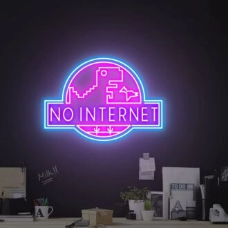 Brighten Up Your Gaming Nights and Social Gatherings with the No Internet Led Neon Sign Game Room Wall Decor Art for Home, Bars, and Parties.