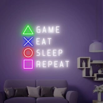 Brighten Up Your Gaming Oasis: Playstation Led Neon Sign Game Room Decor for Home, Office, and Bar Ambiance.