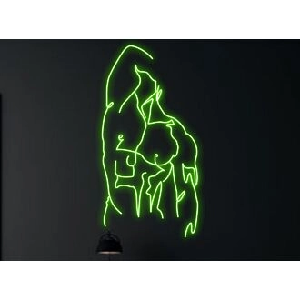 Brighten Up Your Bar, Club or Gay Pride Event with Bikini Naked Male Led Neon Sign Gay Body Club Neon Led Sign Green.