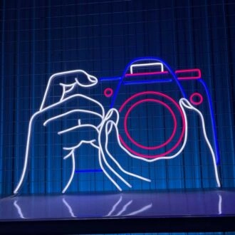 Capture the Perfect Atmosphere in Your Home, Office, or Photography Studio with the Camera Led Neon Sign Custom Camera Led Sign.