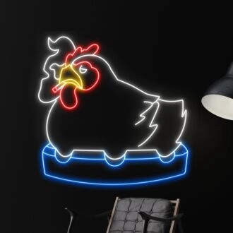 Beleuchten Sie Ihre Bar, Ihr Zuhause oder Ihren Smoke Shop mit dem LED-Neonschild "Rauchendes Huhn" - Eine perfekte Ergänzung für ein ausgefallenes Ambiente.
