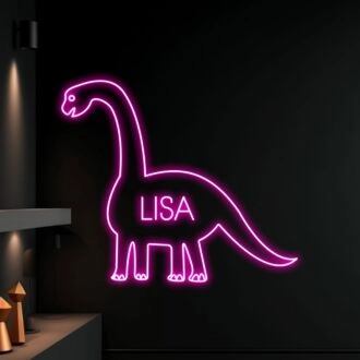Brighten Your Child's Bedroom or Next Birthday Bash with Dinosaur Led Sign, Perfect for Room Decor and Party Atmosphere.