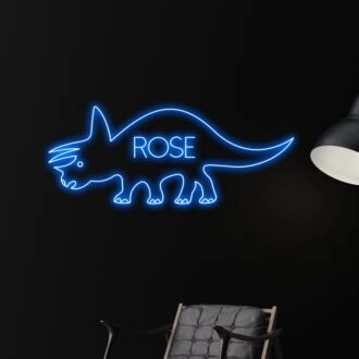 Brighten Your Child's Room or Enliven Birthday Celebrations with the Versatile Dinosaur Led Sign Custom Name Children Neon Light.