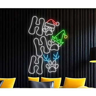 Brighten Your Festive Celebrations with Hohoho Christmas LED Sign Merry Christmas Neon Light for Home, Office, and Store Decorations.