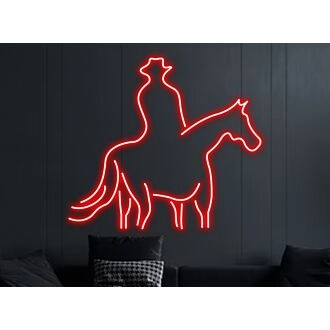 Light Up Your Western-Themed Parties and Home Decor with the Authentic Howdy Cowboy Riding Horse LED Neon Sign