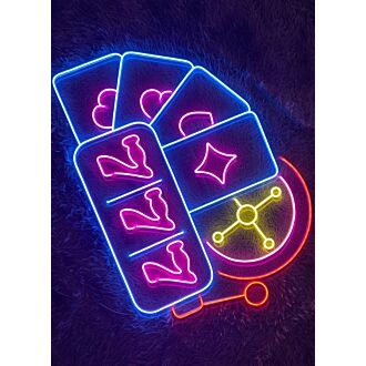 Lucky Number 777 Led Neon Sign Jackpot Casino Led Light Wall Decor