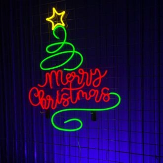 Merry Christmas Led Neon Sign Christmas Tree Neon Light