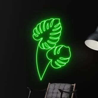 Monstera Blatt LED Neonschild Monstera Blatt LED Licht Restaurant Wand LED Art Deco