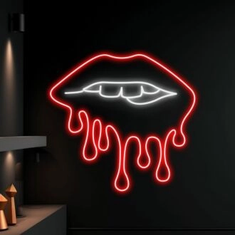 Sexy Lippen tropfendes LED-Neonschild Tropfende Lippen Neonlicht Sexy Lippen LED-Licht