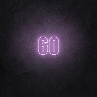 Number Sixty LED Neon Sign