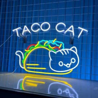 Taco Cat Neon Light Mexican Tacos Restaurant Led Neon Sign