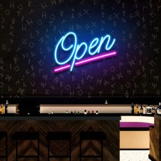 Neon Sign For Business Open Bar Led Lights