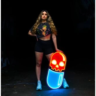 Chill-Pille Neon-Kunstwerk Gelassen und Stilvoll