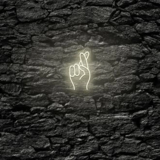 Fingers Crossed LED Sign