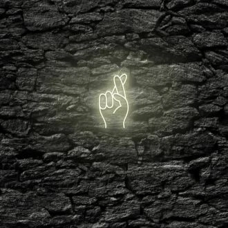 Verschränkte Finger LED-Schild