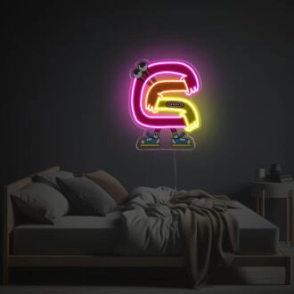 Abstract Hands Guy LED Neon Acrylic Artwork