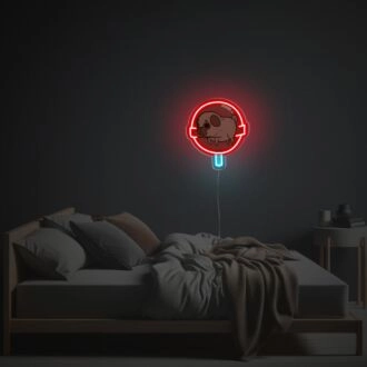 French Bulldog In Lollipop LED Neon Acrylic Artwork