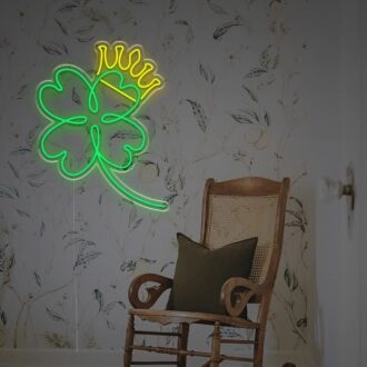 Shamrock-Kronen-LED-Neonschild