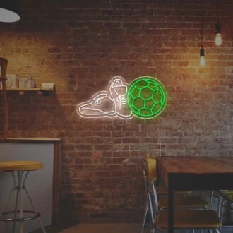 Fußball und Fußballschuhe LED-Neonschild