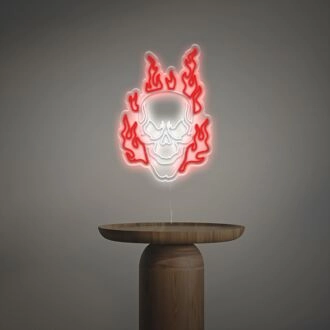 Brennender Totenkopf LED-Neonschild