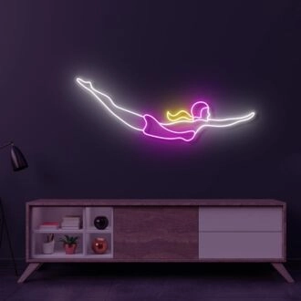 Pink Blonde Diver LED-Neonschild