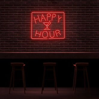 Happy Hour Neon Sign