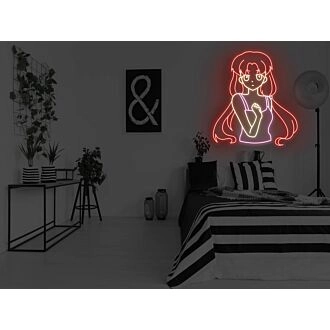 Anime Entschlossenheitsmädchen Leuchtschild